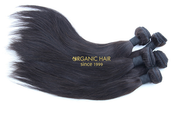 Real brazilian straight human hair extensions